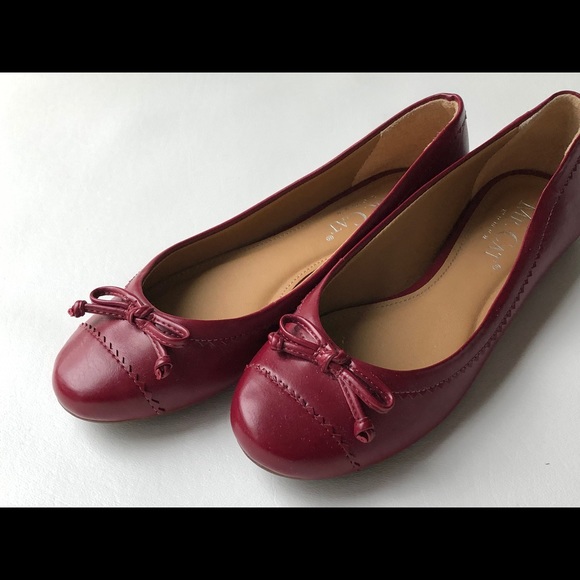 Flat Burgundy Shoes - Mr. Cat - Picture 1 of 5